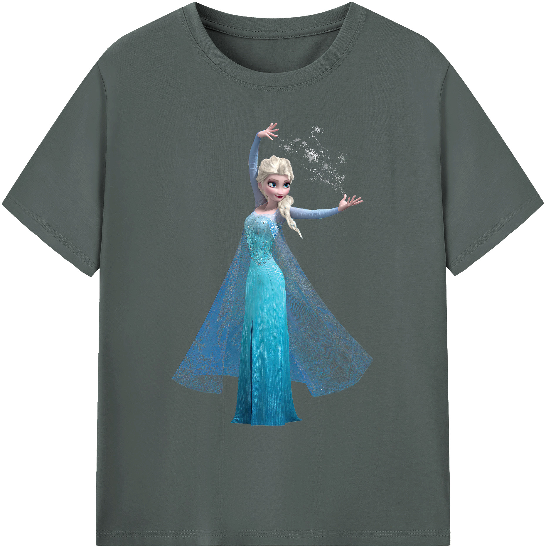 （画像用） アナと雪の女王 アンナ エルサ Frozen Anna Elsa 綿100％ メンズ半袖Tシャツ｜肌触りやわらか＆通気性